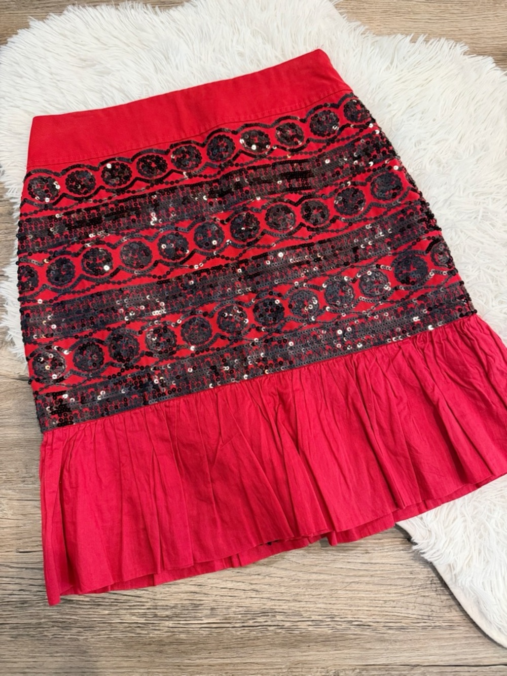 Moulinette Soeurs Anthropologie Gatsby Sequin Skirt Ruffle Maximalist Glam 2